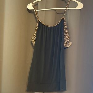 Leopard Print Black Women's Top
